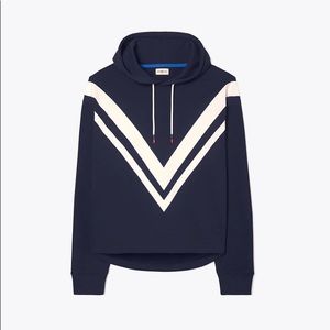 Tory Burch Navy and White Hoodie